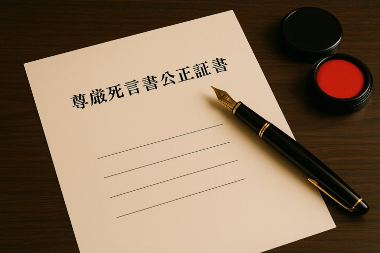 尊厳死宣言公正証書のイメージ